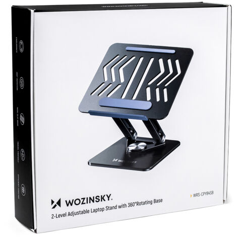 SET Supporto per laptop 360 in alluminio + supporto per smartphone - nero
