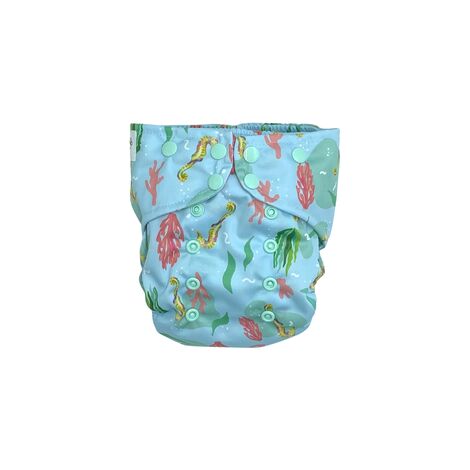 Pannolino Da Bagno Green Sprouts - Ecologico, Bottoni, Taglia 3-6 Mesi, Design Nautical - Foto 3