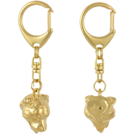Portachiavi Airedale Terrier In Metallo - Doppia Faccia - Regalo Per Amanti Dei Cani
