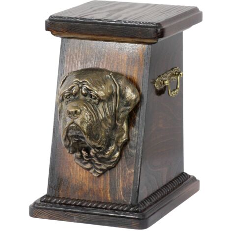 Saraheve Targa In Metallo Retrò Con Mastino Inglese – 20x30 Cm – Scritta Home Protected By Good Lord
