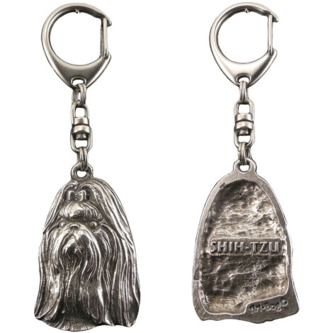 Orecchini in argento traforati a forma di cane razza Shih Tzu Luce