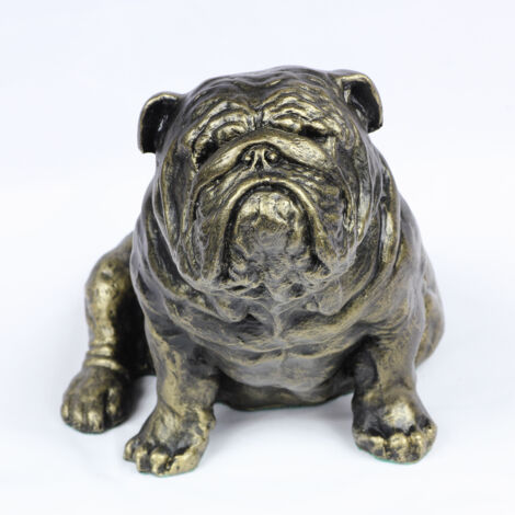 Bulldog inglese, Bulldog I - statuetta di cane, cane seduto sulla scrivania, decorazione per il soggiorno di un amante dei cani di Art-Dog