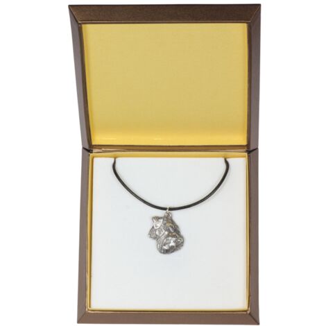 Collana Con Ciondolo Labrador Retriever – Smalto E Strass, Catena In Acciaio Inclusa