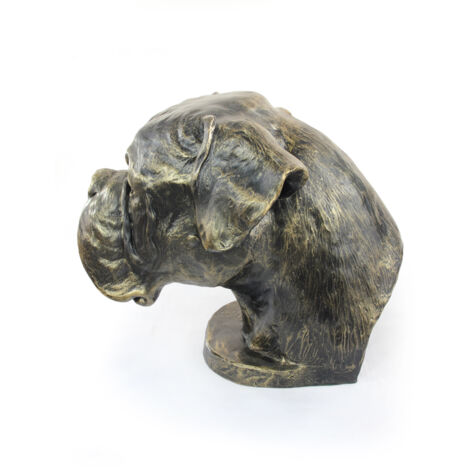 Scultura Da Giardino In Metallo Arrugginito A Forma Di Boxer, Grande 564 X 460 Mm, Decorazione Da Esterno