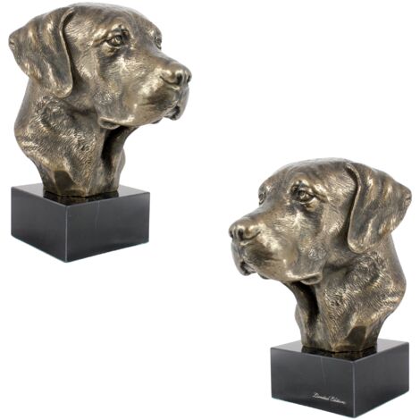 Labrador Retriever - statuetta di cane, busto su base di pietra, scultura, trofeo per una mostra canina di Art-Dog (1/5)