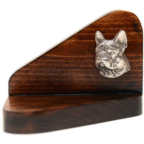 Ashton And Finch Portachiavi In Legno Con Bulldog Francese - Incisione Laser, Regalo Per Amanti Frenchie