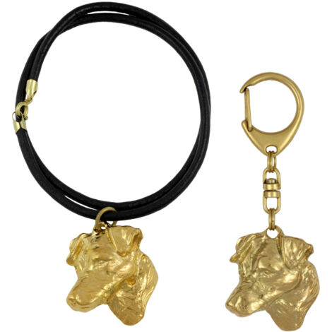 Staffordshire Bull Terrier, Staffik, Staffi III - Portachiavi Per Cani Placcato Oro In Una Scatola Regalo Decorazione Per Borsa Accessorio Di Lusso Di Art Dog 86268083