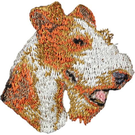 Wire Fox Terrier - toppa a forma di cane, toppa ricamata, decorazione unica per uno zaino di Art-Dog