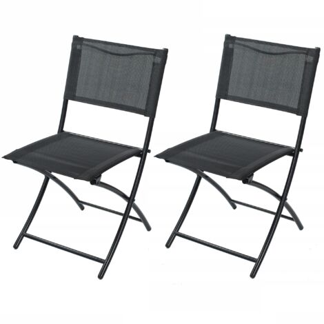 Sedie Pieghevoli Nere Set Di 2 Sedie Pieghevoli Da Balcone KOMFOTTEU
