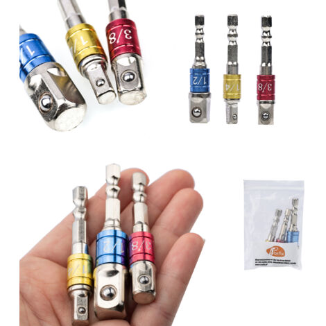 Set Adattatori Per Prese Quadrate - Da 1/4" A 3/8" E 1/2", In Acciaio, Per Chiavi Dinamometriche E Utensili, Leggero