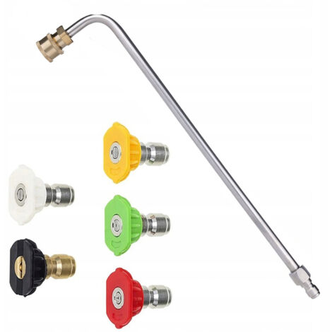 Set 2 Ugelli A Getto Per Idropulitrice – 1/4 E 3/8 Pollici, 5000 PSI In Acciaio Inox Per Pulizia Fognature E Scarichi