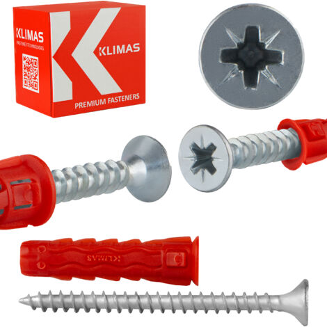 125 Tasselli Universali Con Vite A Testa Pianta Svasata 8x40mm - Per Fissaggi A Parete E Soffitto - Foto 5