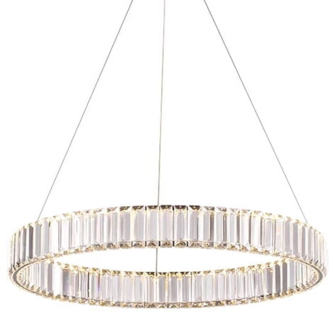 Bohemia Brass 40 AL - Lampadario a LED in cristallo ad anello 40 cm in ottone