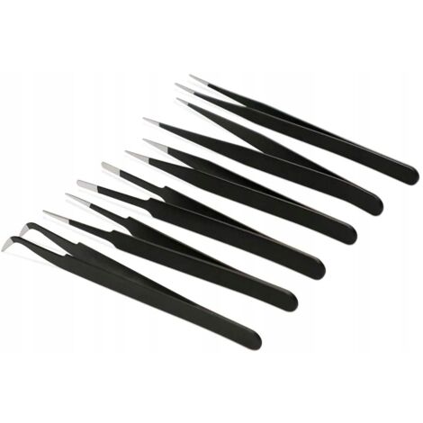 Pinze Chirurgiche Set Di 10 Pinzette Di Precisione, Antistatiche In Acciaio Pinze Modellismo - Foto 5