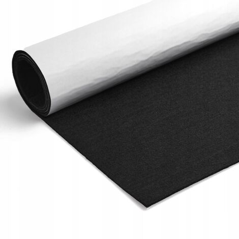 Feltro Autoadesivo 3 Mm – Tessuto Metro 350x150 Cm, Grigio Scuro, Isolante Acustico E Termico Per Furgoni E Casa