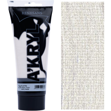LM-Kreativ Colore Acrilico Metallizzato 'Platinum' 50 Ml - Alta Copertura Per Legno, Tela, Ceramica