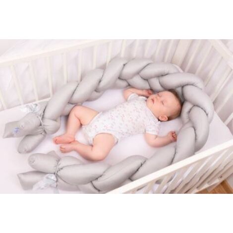 Cuscino Treccia Babycalin 200 Cm Rosa – Morbido E Rassicurante, Oeko-Tex, Per Arredamento E Gioco Del Bambino