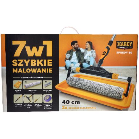 Set da pittura 7in1, 9 elementi Hardy Speedy 40, rulli da pittura, telescopio da pittura, vassoio da pittura, nastro da pittura e altro