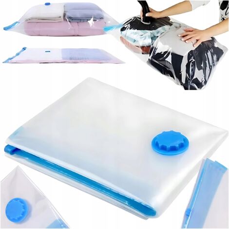 Borsa Sottovuoto Compressa Per Riporre Vestiti E Biancheria Da Letto, Riutilizzabile Per Vestiti (1 X Large - Foto 3