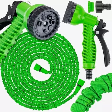 Tubo Da Giardino Giallo Resistente 15/30/50m Con Connettori - Antipiega E Protezione UV