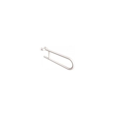 Maniglia semicircolare fissa, 60 cm, bianca (1/2)