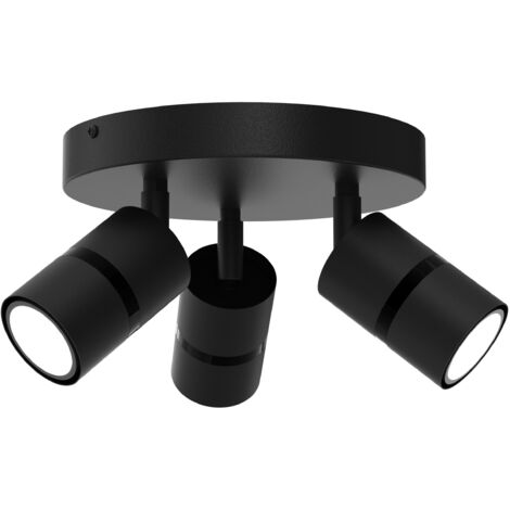 BRILONER Set 3 Faretti Da Soffitto LED Orientabili E Dimmerabili, GU10 5.5W 460lm, Luce Calda 3000K, Nichel Opaco, IP23