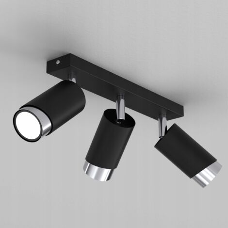 Lampada con base quadrata nera GU10