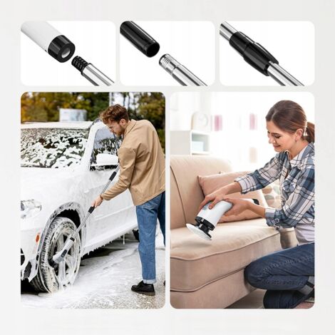 Kit Di Spazzole Telescopiche Per La Pulizia Delle Finestre, 3,6-10,8 M, Palo Estensibile Alimentato Ad Acqua Con Spatola E Rondella Per Pannelli Solari In Vetro, Tetti, Strumento Di Pulizia Per - Foto 2