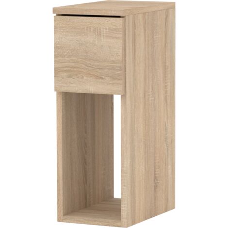 Mensola Comodino ZDMZR Comodino Stretto Da 20 Cm, Moderno Con Cassetto Portaoggetti, Piccolo Tavolino Alto