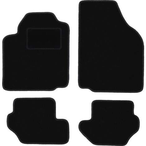 Carlux Tappetini Velluto Nero Per Ford StreetKa Cabrio 2003-2006 – Set 2 Pezzi, Spessore 5,5 Mm