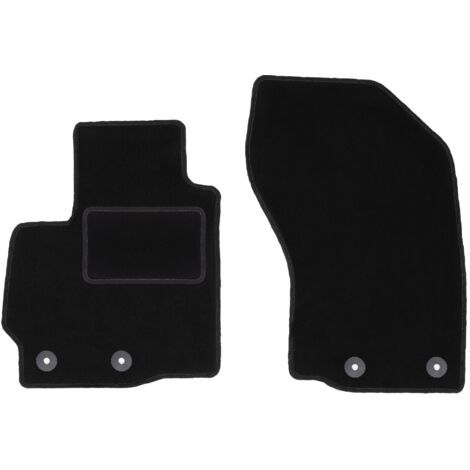 Wielganizator Tappetini anteriori in velluto per Peugeot Traveller (2016-, van) neri, set 2 pz, con fissaggi