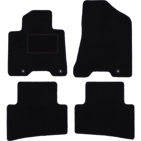 Tappetini in velluto nero per: Kia Rio II DE hatchback (2005-2011