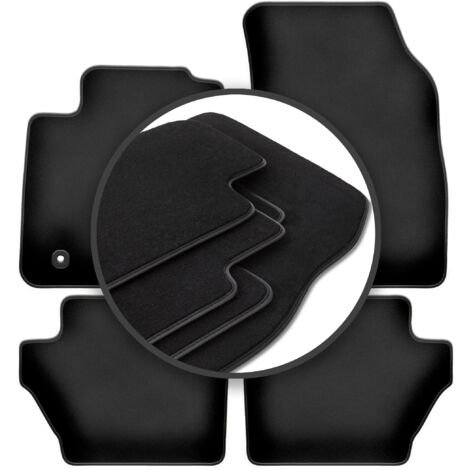 Tappetini Auto In Tessuto CARMAT TEXER Per Ford Fiesta VI (2011-2017), Set 4 Pezzi Neri