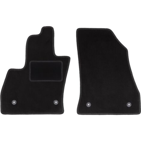 MOLTICO Tappetini per Fiat 500L dal 2012 - Set Velour Nero e Grigio