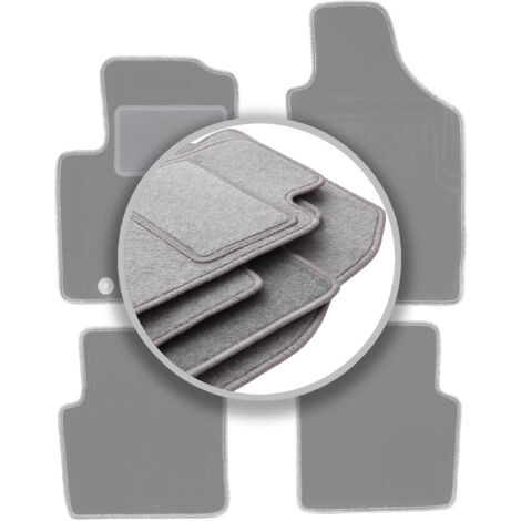 Auto Tappeto Tappetini Set per Fiat 500 C Cabrio Da 2009' Argento Rosso