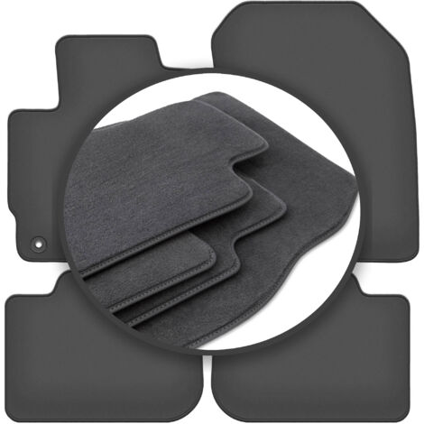 Tappetini Velluto Neri Per Mitsubishi Colt VI 5 Porte (2008-2012) Con Rinforzo Tallone