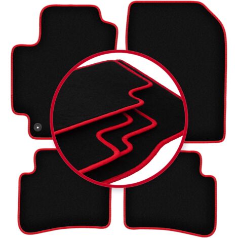 BIBIBO Tappetini Antiscivolo Per Kia Stonic 2018-2022 - Set 15 Pezzi In Gomma Rossa Per Console E Portabicchieri - copertina