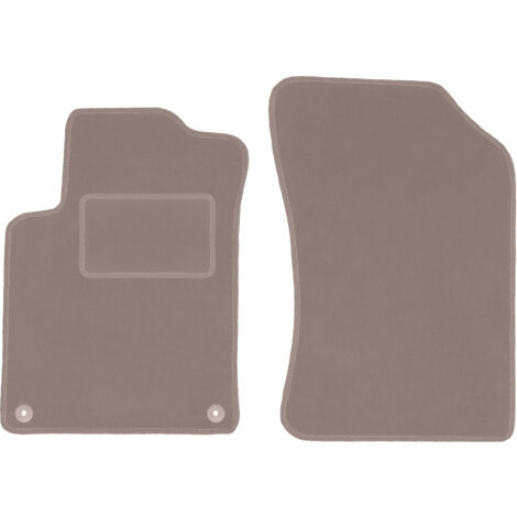 Set Tappetini In Gomma Anteriori Per Citroen C3 II (2009-2016) E DS3 – 2 Pezzi, Su Misura, Antiscivolo, Con Fermi Di Fissaggio