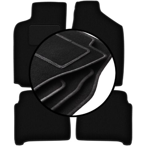 BLM]TO005 Nero - Set Di Tappetini In Velluto Adatti Per Toyota Yaris Ii 2005 2011 Finiture Nere 87421143