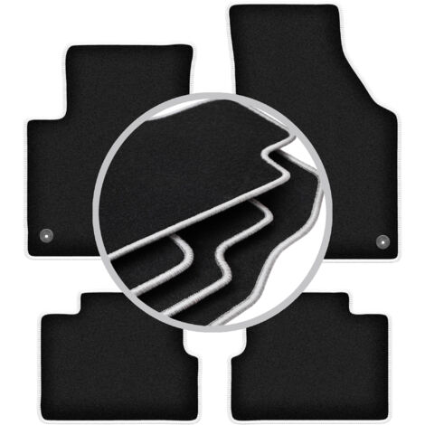 Tappetini Gomma Per Jeep Cherokee IV (KK) 2008-2013 - Set 4 Pezzi, Design A Vaschetta Con Bordi Rialzati, Antiscivolo, Nero, Cod. 3D 5453