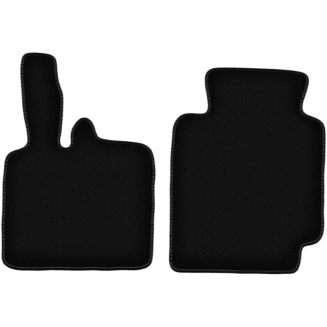 Tappetini Auto CARMAT TEXER Per Smart Fortwo I (1998-2007) | Tessuto Spesso Nero | Set 2 Pezzi Su Misura - 2