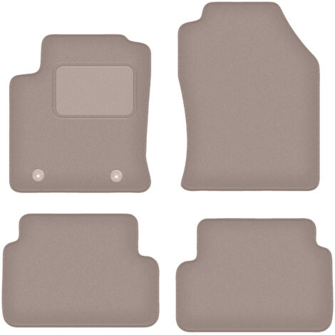 Tappetini Gomma Citroen C3 Set Di 4 Tappetini Auto Con Logo Per Ford Focus - Anteriori E Posteriori In Moquette Nera Tacchetti Calcio