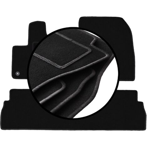 Wielganizator Tappetini auto in velluto su misura, compatibili con Mini Cooper II R57 (2006-2013) | Qualità: base – vestibilità precisa – antiscivolo, motivo erba, 2 pezzi, nero