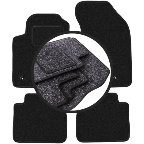 Tappetini Auto In Velour Per Lancia Delta III (2008-2014) – Set Da 4 Pezzi Con Battitacco E Fissaggi Antiscivolo – Colore Nero