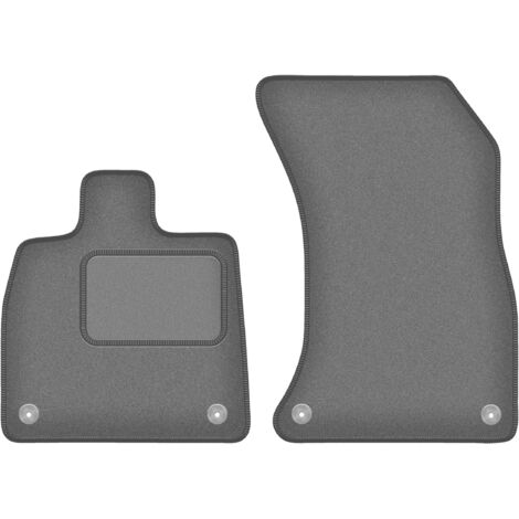 Tappetini Auto Per Audi Q5 II FY (2017-2024) - Velluto Grigio Scuro, Formato Originale Con 2 Loghi Ricamati