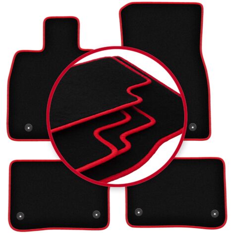 Tappetini Auto Specifici Per Renault Gama T Range T Fondo Piatto 2014+ - Rosso E Nero