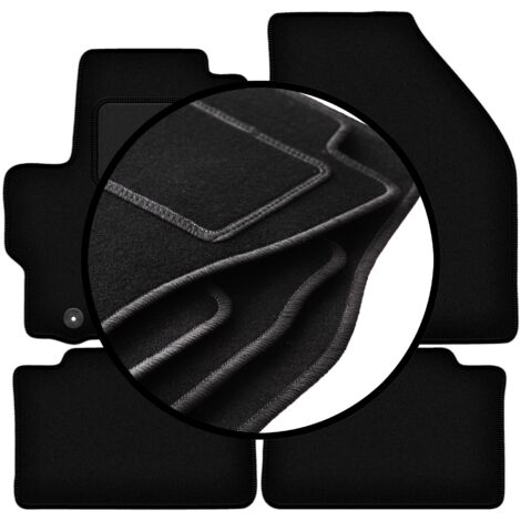 moto-MOLTICO Tappetini Auto Velours Tappetini Auto Nero Set 4 pezzi adatto per Toyota Yaris II
