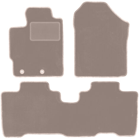 Tappetini Auto In Tessuto Per Toyota Verso S 2011-2018 - Set 4 Pezzi Nero - Fissaggio Originale - 650 G/m²