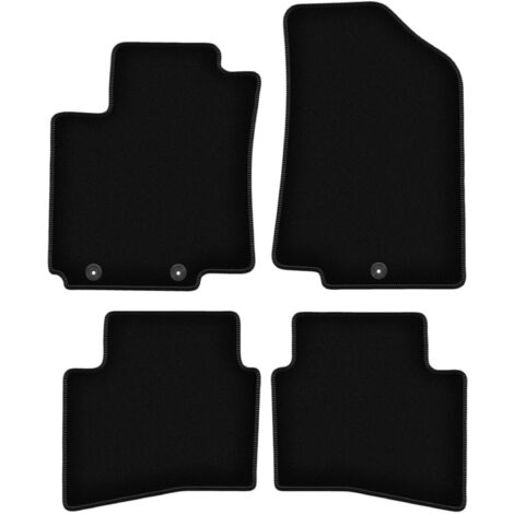 Tappetini In Velluto Per Auto Per Hyundai H-1 II 2 Posti (2008-2020) Con Battitacco E Fissaggi Antiscivolo – Colore Nero