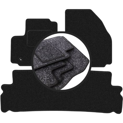 Tappetini Auto Anteriori In Velluto Per Ford S-Max MK1 (2006-2015) – 2 Pezzi Su Misura, Rinforzo Pedale, 7 Mm - 2